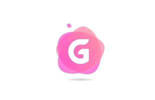roze witte g alfabet letter logo voor bedrijf en bedrijf met verloop ontwerp. pastel sjabloon voor huisstijl vector