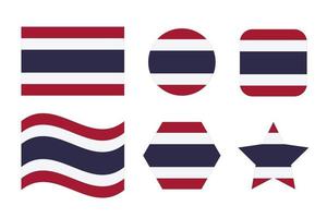 vlag van thailand eenvoudige illustratie voor onafhankelijkheidsdag of verkiezing vector