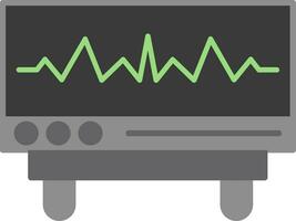 platte pictogram cardiogram vector