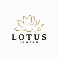 lotus logo vector bloem tuin ontwerp gemakkelijk elegant minimalistische illustratie sjabloon