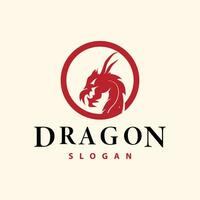 draak logo gemakkelijk ontwerp dier legende draak silhouet illustratie sjabloon vector