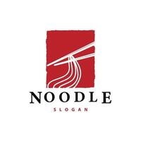 noodle logo vector traditioneel Japans voedsel ramen noedels restaurant merk silhouet ontwerp sjabloon