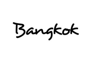 bangkok stad handgeschreven woord tekst hand belettering. kalligrafie tekst. typografie in zwarte kleur vector