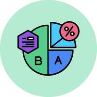 cirkeldiagram vector pictogram