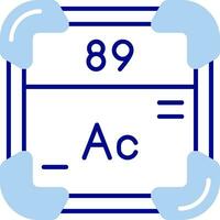 actinium lijn gevulde icoon vector