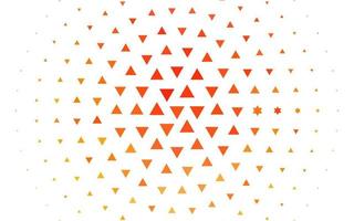 lichtgele, oranje vectorlay-out met lijnen, driehoeken. vector