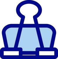 binder clip lijn gevuld pictogram vector