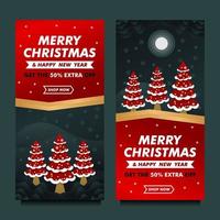 kerst en nieuwjaar mega verkoop banner met nacht achtergrond sjabloon vector