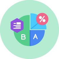 cirkeldiagram vector pictogram