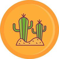 pictogram met cactuslijn gevuld vector