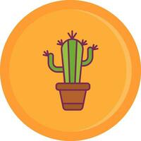 pictogram met cactuslijn gevuld vector