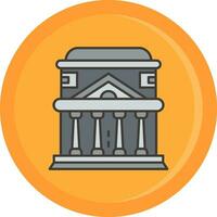 pantheon lijn gevulde icoon vector