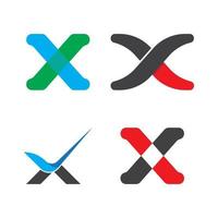 x brief logo sjabloon vector pictogram