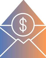 salaris mail helling icoon vector