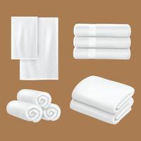 witte handdoeken set vector