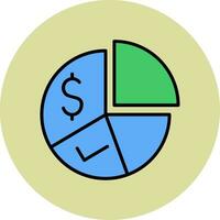 cirkeldiagram vector pictogram