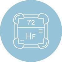 hafnium lijn kleur cirkel icoon vector