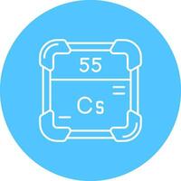 cesium lijn kleur cirkel icoon vector