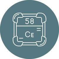 cerium lijn kleur cirkel icoon vector