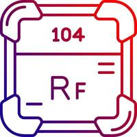 rutherfordium lijn helling icoon vector