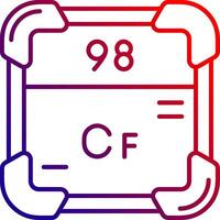 californium lijn helling icoon vector