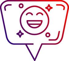 emoji lijn helling icoon vector