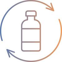 fles recycling lijn helling icoon vector