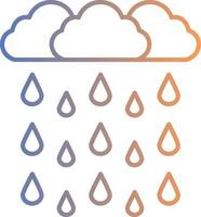 zwaar regen lijn helling icoon vector