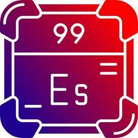 einsteinium solide helling icoon vector