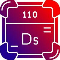 darmstadtium solide helling icoon vector