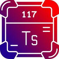 tennessine solide helling icoon vector