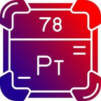platina solide helling icoon vector