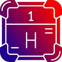 waterstof solide helling icoon vector