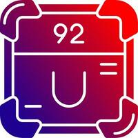 uranium solide helling icoon vector