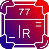 iridium solide helling icoon vector
