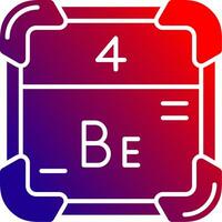 beryllium solide helling icoon vector