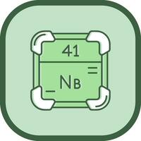 niobium lijn gevulde gleed uit icoon vector