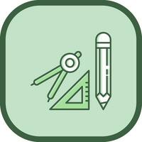 geometrie lijn gevulde gleed uit icoon vector