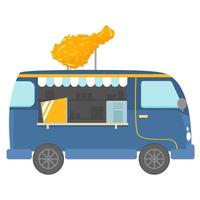 gebakken kip food truck vector design