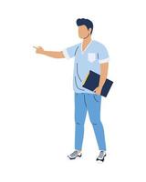 dokter met checklist vector