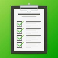 klembord met checklist icoon. checklist icoon voor web. vector