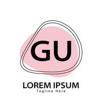 brief gu logo. gu logo ontwerp vector illustratie voor creatief bedrijf, bedrijf, industrie. pro vector