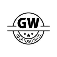 brief gw logo. gw logo ontwerp vector illustratie voor creatief bedrijf, bedrijf, industrie. pro vector