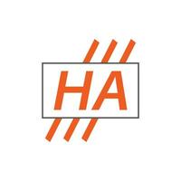 brief ha logo. ha logo ontwerp vector illustratie voor creatief bedrijf, bedrijf, industrie. pro vector