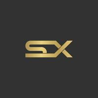 alfabet initialen logo xs, sx, X en s vector