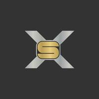 alfabet initialen logo xs, sx, X en s vector