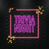 trivia nacht megafoon banier in 3d stijl Aan wit achtergrond. vector illustratie