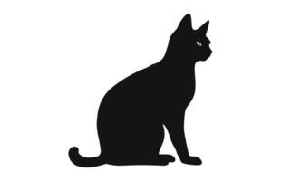 Birmees kat zwart silhouet vector geïsoleerd Aan een wit achtergrond