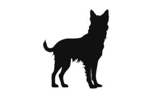 alabai hond vector zwart silhouet geïsoleerd Aan een wit achtergrond