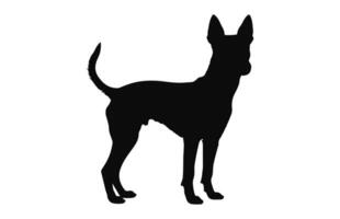 Portugees podengo hond silhouet zwart vector vrij